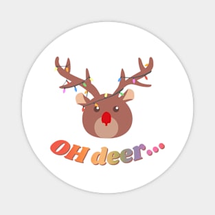 OH DEER - Christmas Reindeer Magnet